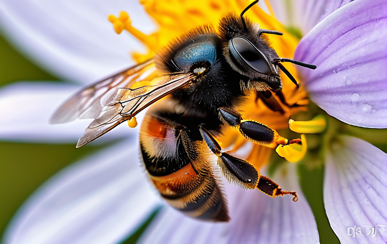 곤충 사진 촬영 팁 - 8, 100mm macro lens, high dynamic range, soft natural light, dreamlike, ephemeral beauty, focus stac...