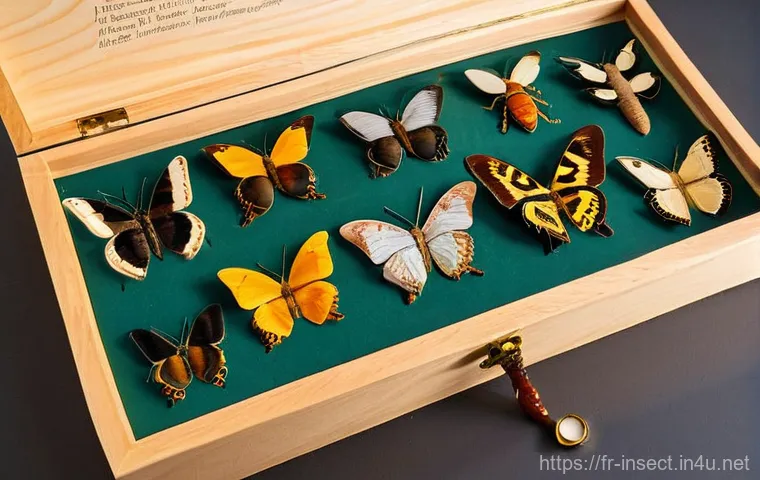 곤충 표본 제작 방법 - **Prompt 2: The Art of Pinning a Delicate Butterfly Specimen**
    "A highly detailed, eye-level sho...